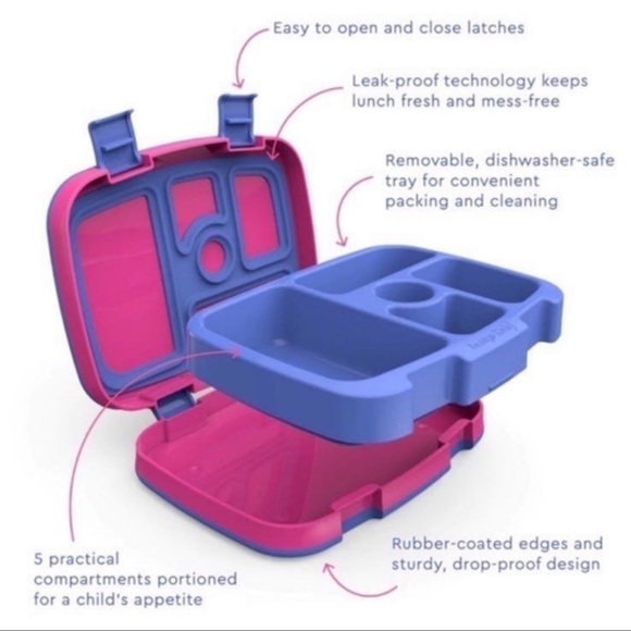 Bentgo Kids Durable & Leak-Proof Lunch Box In a right Pink/Purple - Picture 11 of 11